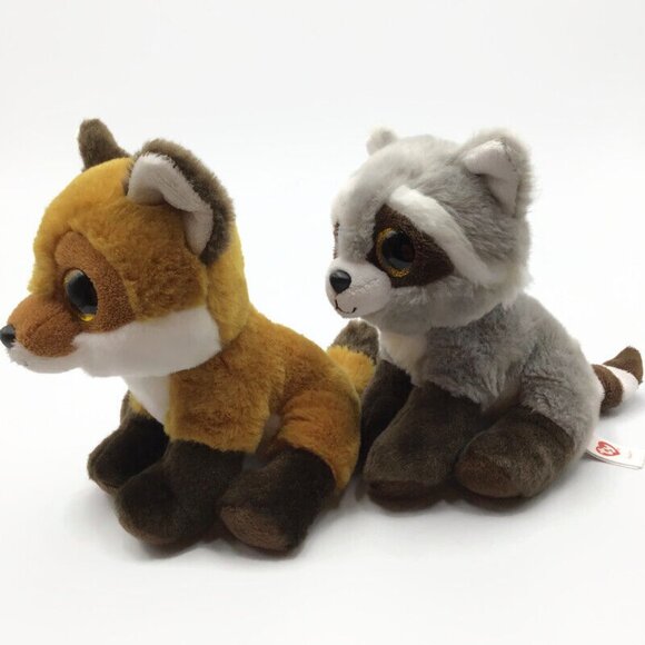 Ty Beanie Boos Forest Animals Rocco Bandit Racoon Fay Fox Flora Skunk Woodland - Picture 3 of 14